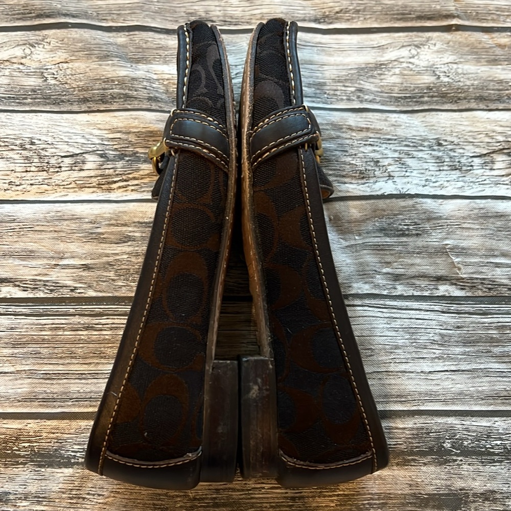 Coach Eve Horse Bit Signature Brown Loafers 7 - Picture 6 of 7